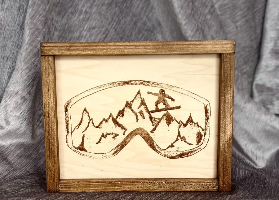Snowboard Goggle Engraving