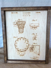 Basketball Goal Patent Engraving