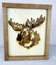 Moose Engraving
