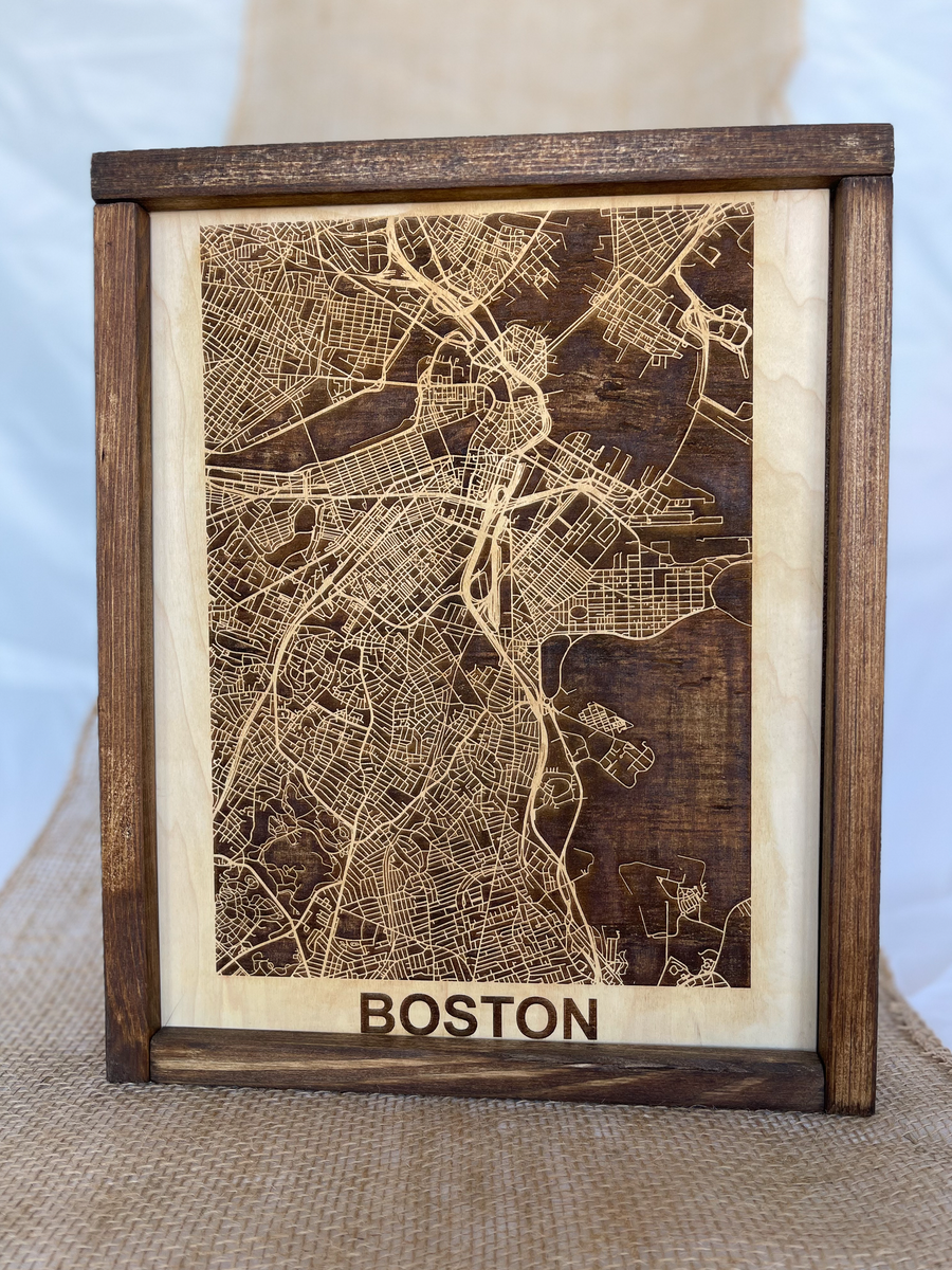 Streets of Boston Engraving