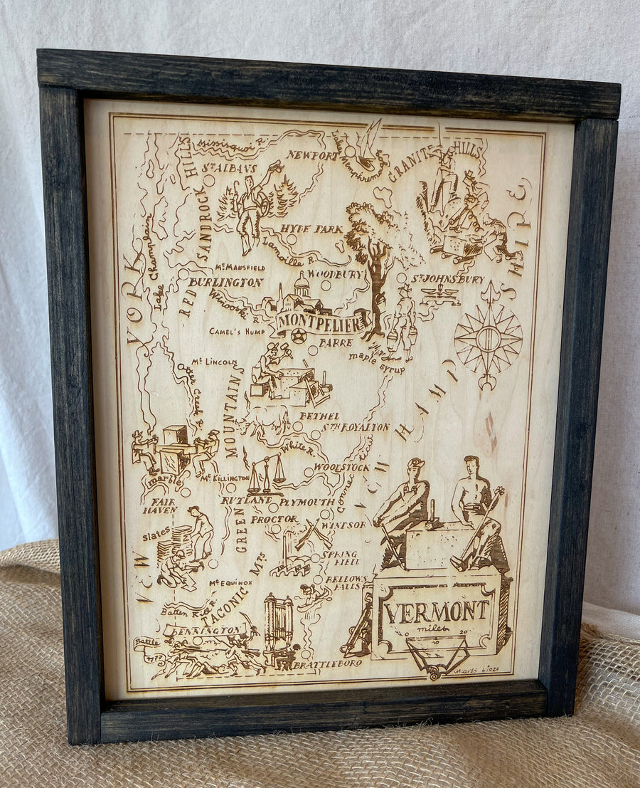Antique Vermont Map